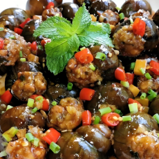 灌肉螺丝一道江南风味名菜