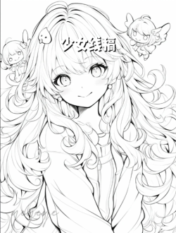 日韩系少女线稿图10000张